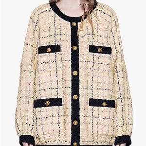 Gucci Oversize tweed bomber jacket